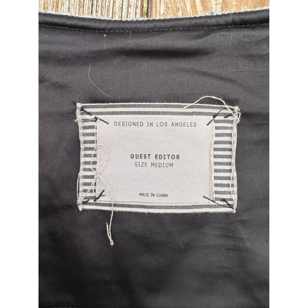 Anthropologie Guest Editor Wool Blend Open-Front Black and White Cardigan Jacket - Picture 3 of 5